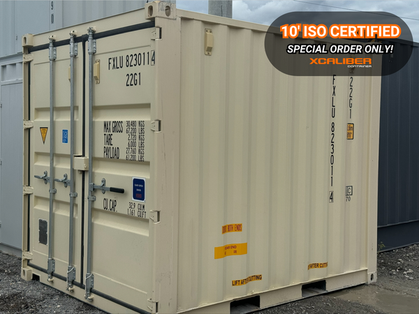 10' Standard 1-Trip ISO Certified Shipping Container